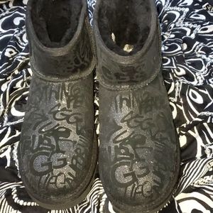 Ugg Classic Sparkle Graffitti Boots